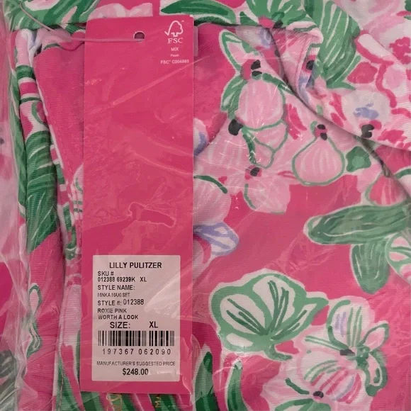 LILLY PULITZER Minka Maxi Skirt 2 Piece Set Roxie Pink Worth A Look Crop Top NWT